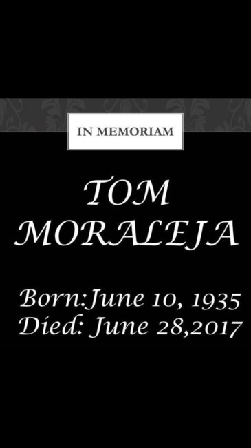 Obituary of Tom Tongol Moraleja