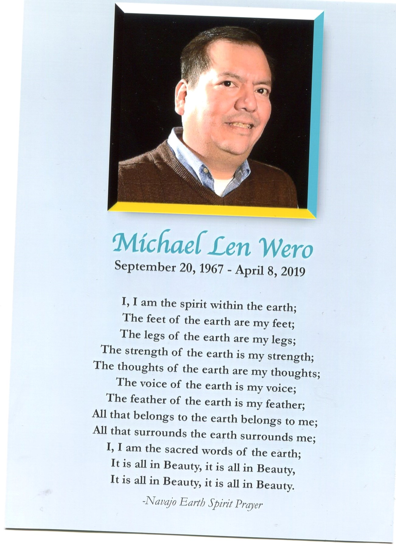 Obituary of Michael Len Wero