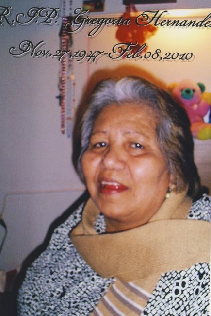 Obituary of Gregoria Hernandez