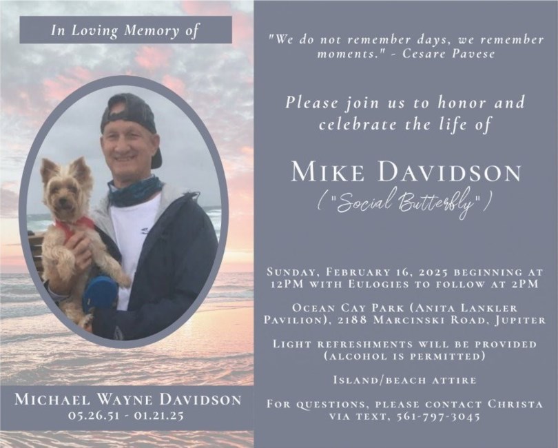 Obituary of Michael Wayne Davidson