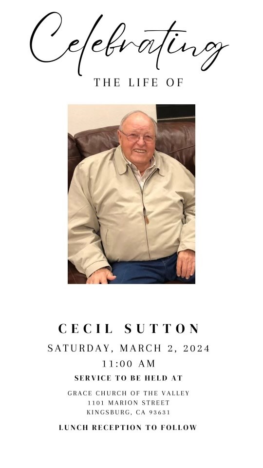 Obituary of Cecil Lloyd Sutton