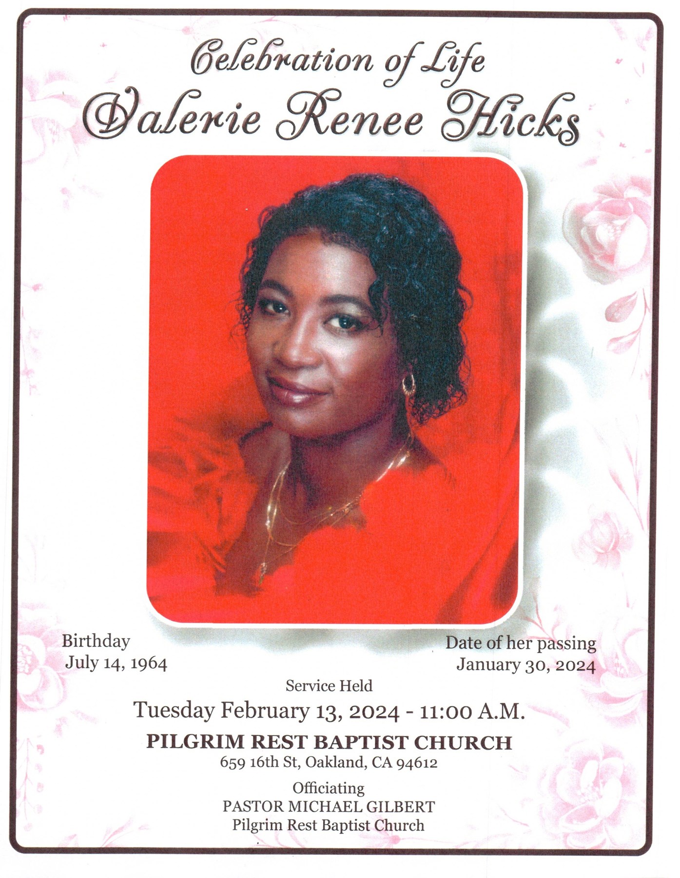 Obituary of Valerie Renee Hicks