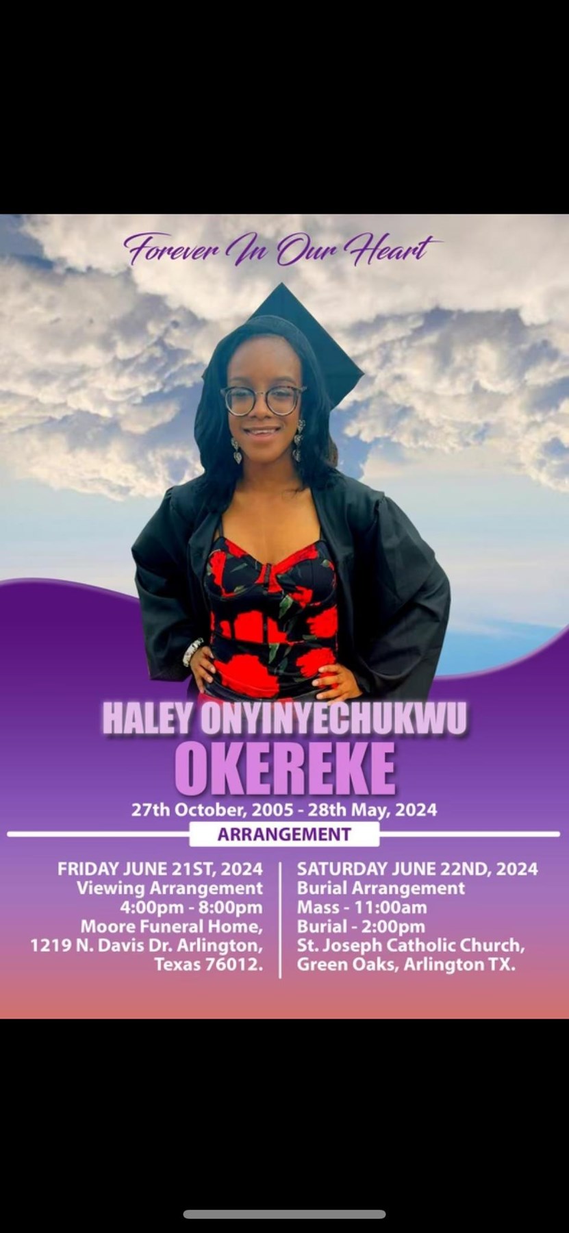 Obituary of Haley Onyinyechukwu Okereke