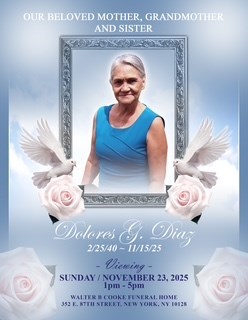 Obituary of Dolores G Diaz