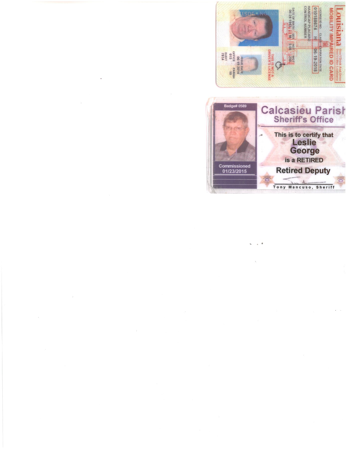 Obituary of Leslie Martin George Jr.