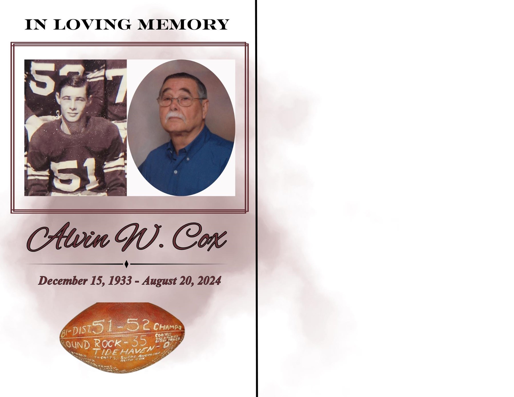 Obituary of Alvin Winifred Cox