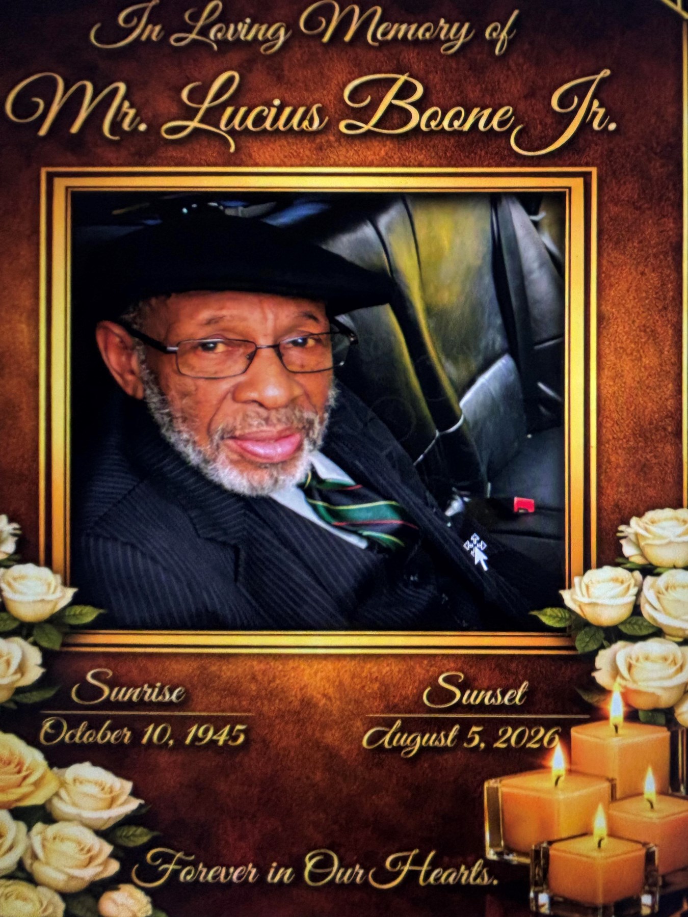 Obituary of Mr. Lucius Boone Jr.