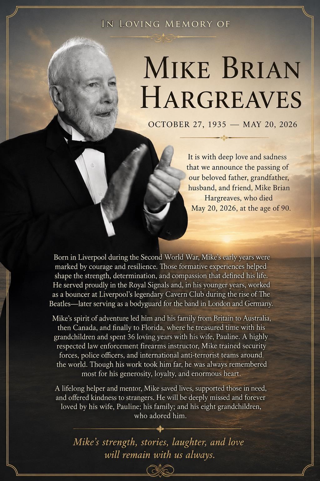 Obituary of Michael Hargreaves