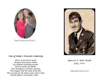 Avis de décès de Egbert Duke D.N. Buniff