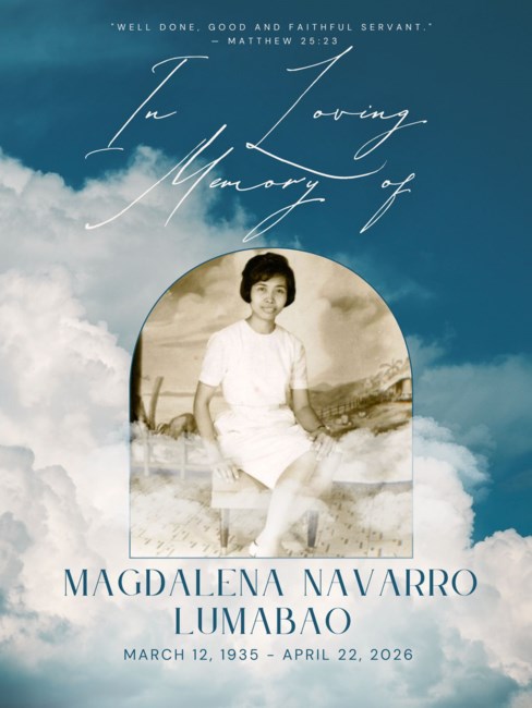 Obituary of Magdalena Navarro Lumabao