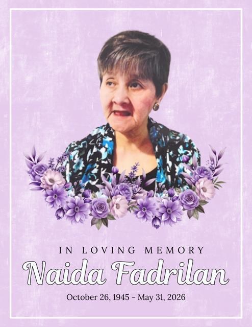 Obituary of Naida Veza Fadrilan