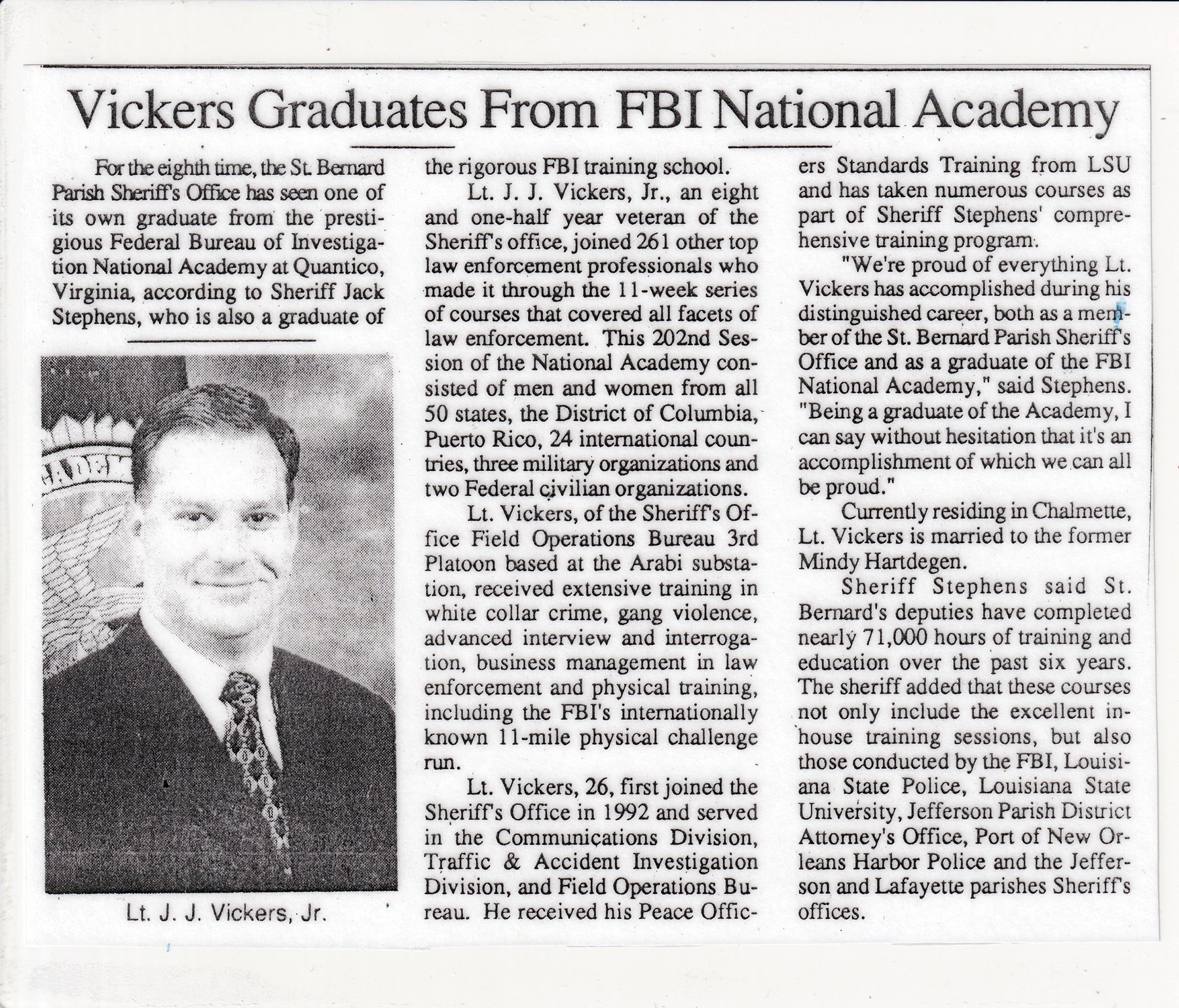 John Vickers Obituary Chalmette La