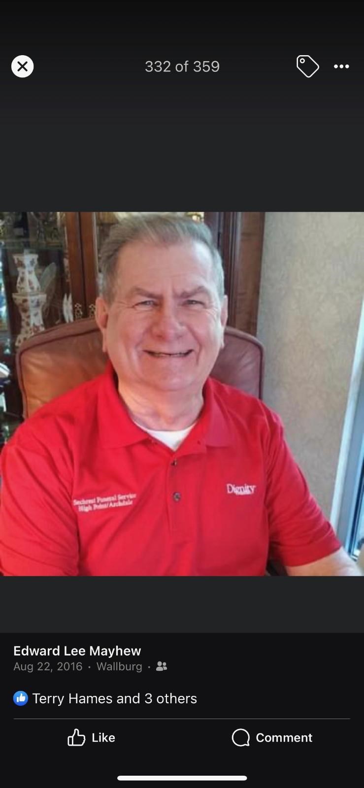 Edward Lee Mayhew Obituary Winston Salem, NC