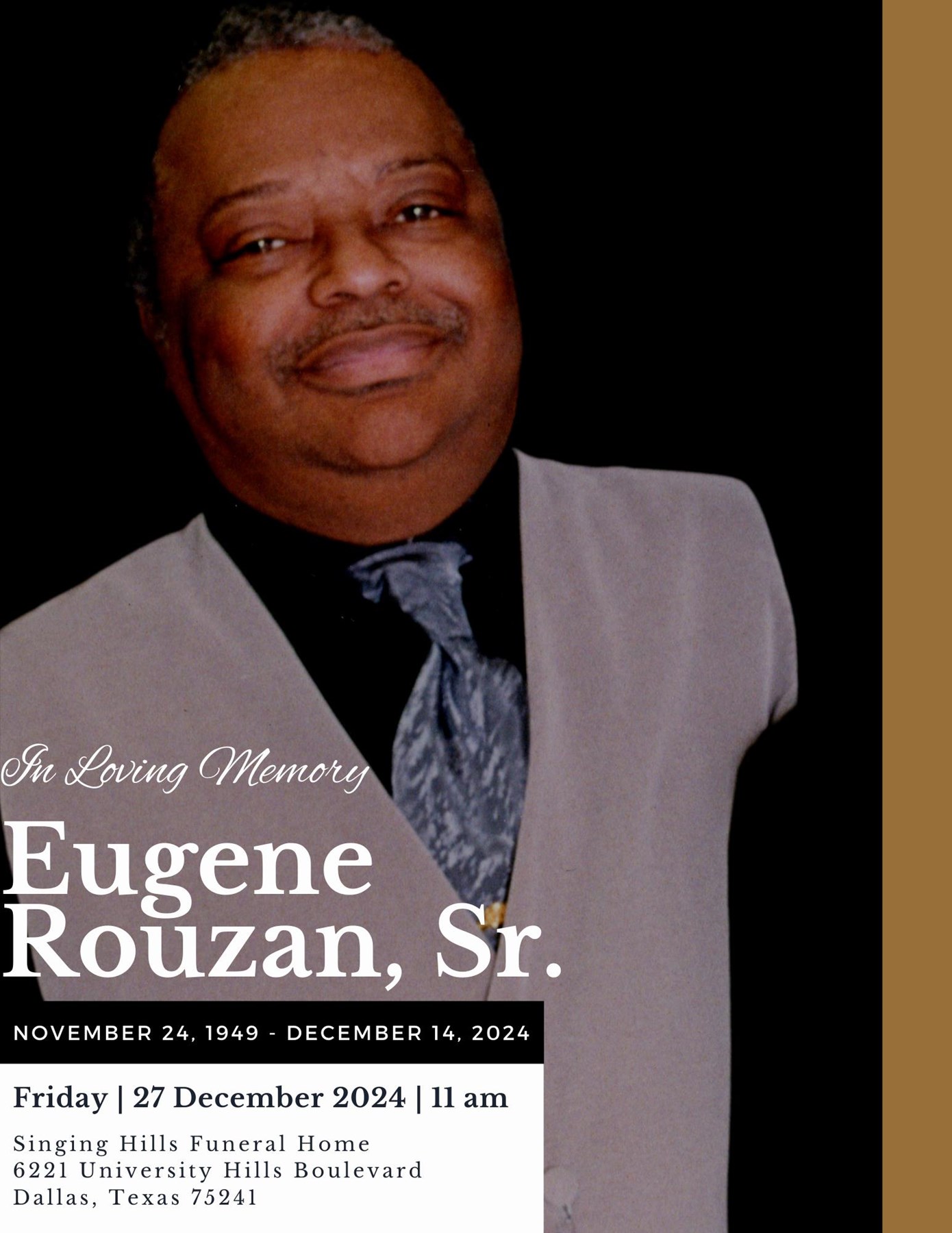 Obituary of Eugene Anthony Rouzan
