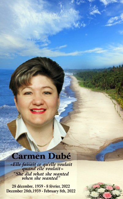 Avis de décès de Carmen Dubé