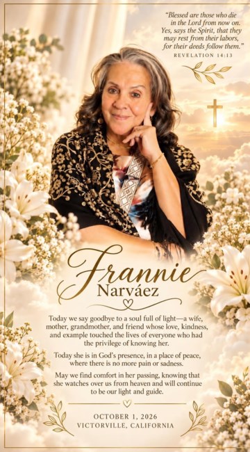 Obituary of Frances Vivian Narvaez