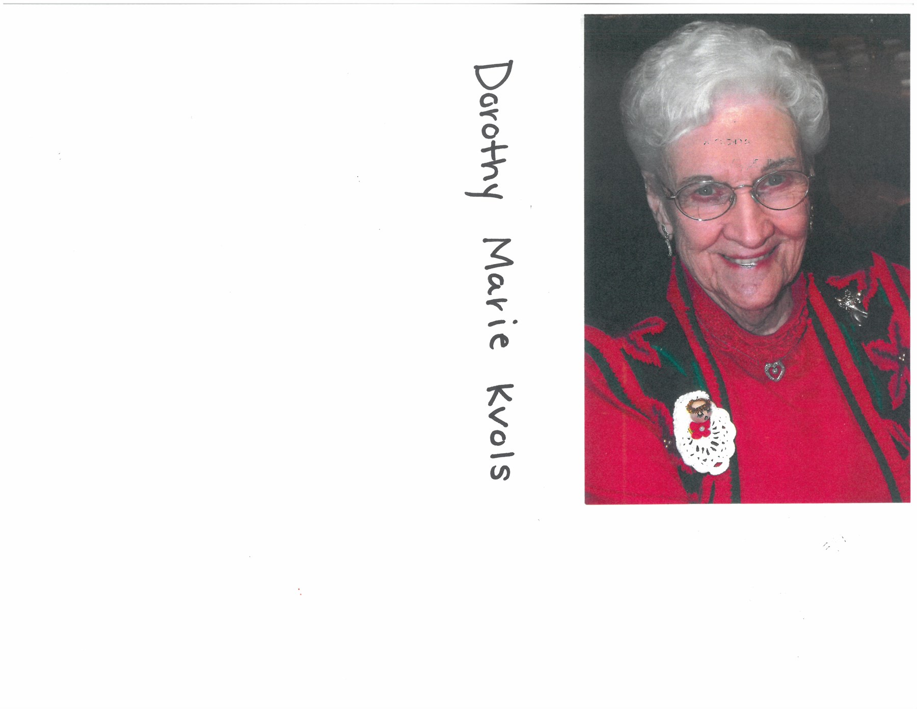 Obituary of Dorothy Marie Kvols