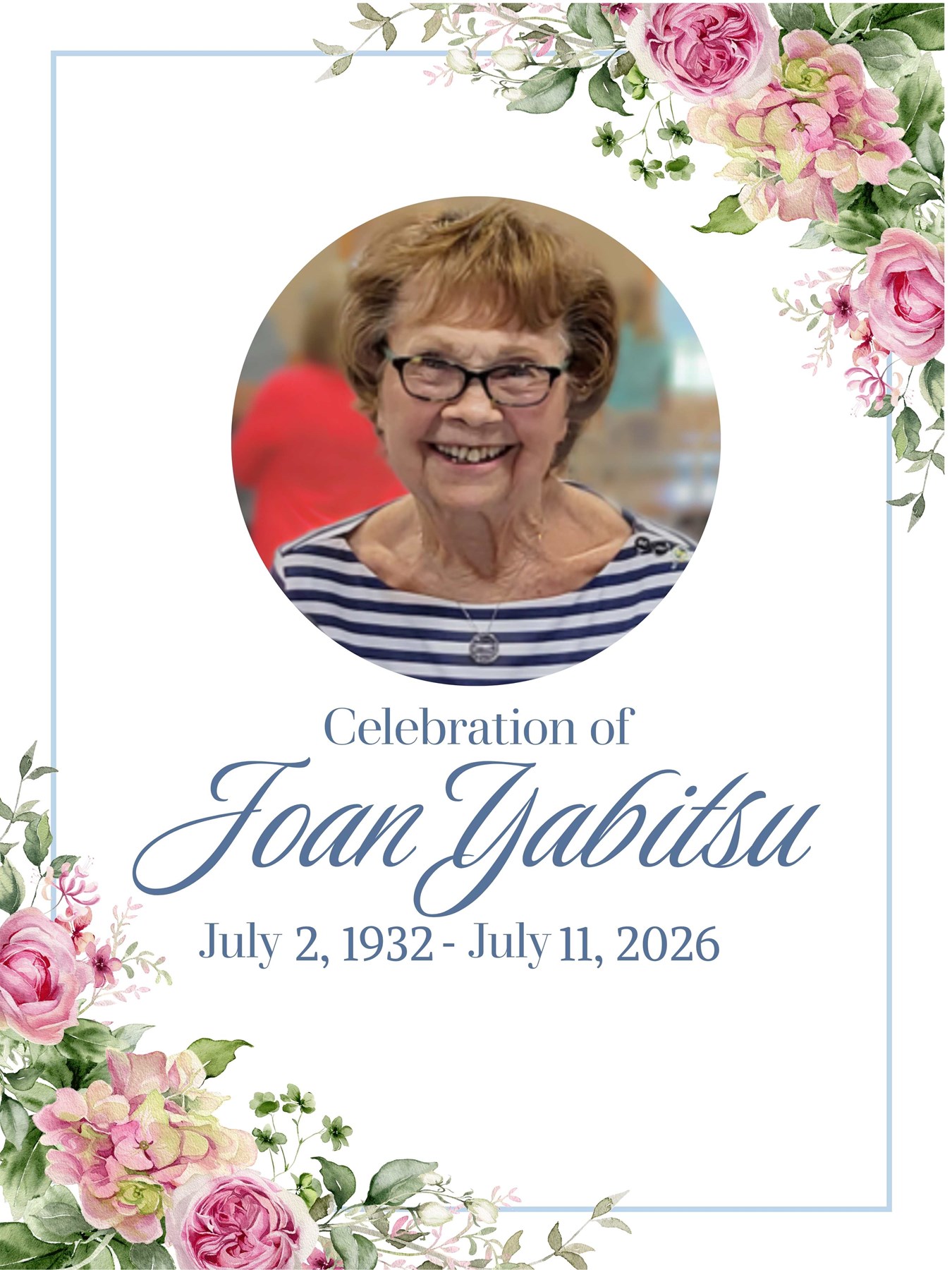 Obituary of Joan Eva Yabitsu