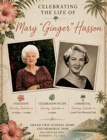 Obituary of Mary "Ginger" Hasson