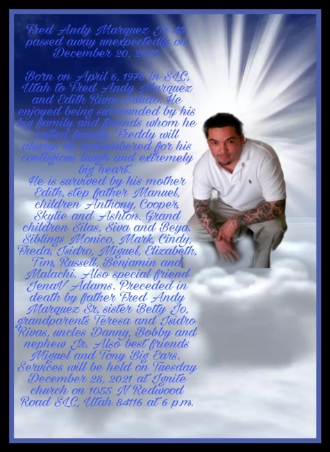 Obituary of Fred Andy Marquez Jr.