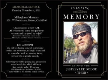 Obituary of Jeffrey Lee Dodge