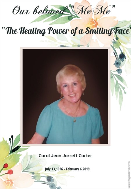 Avis de décès de Carol Jean (Jarrett) Carter
