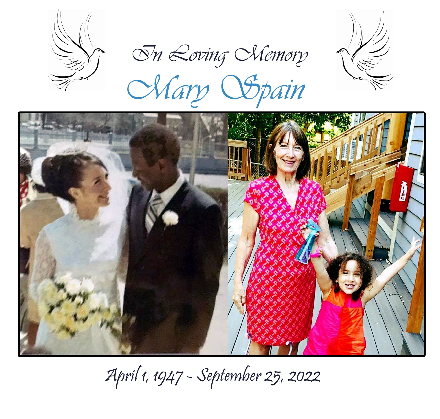 Obituary of Mary Spain