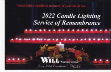Avis de décès de 2022 Candle Lighting Service of Remembrance