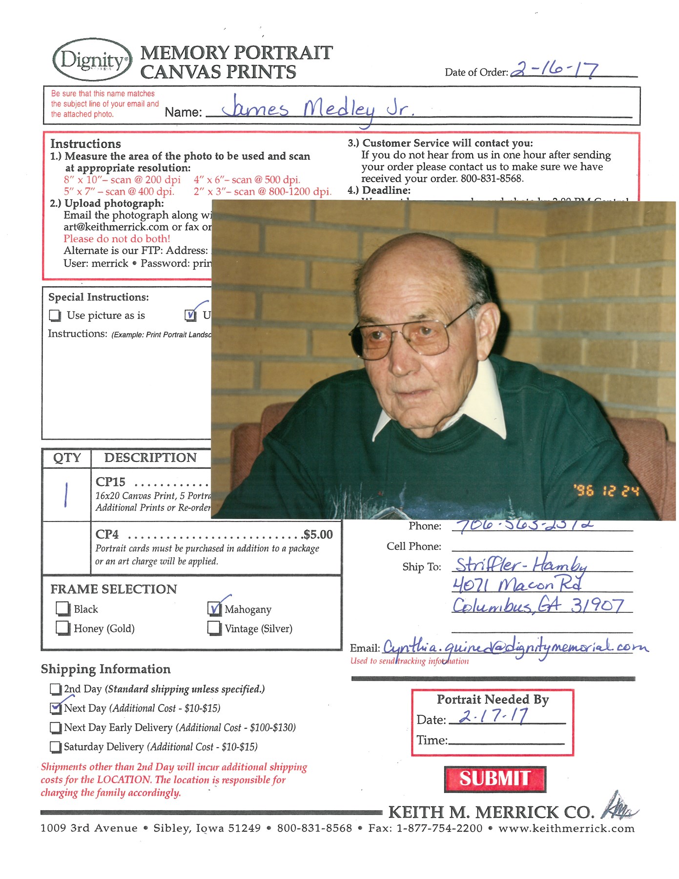 Obituary of James. Medley Jr.