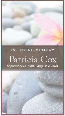 Obituary of Patricia Cox