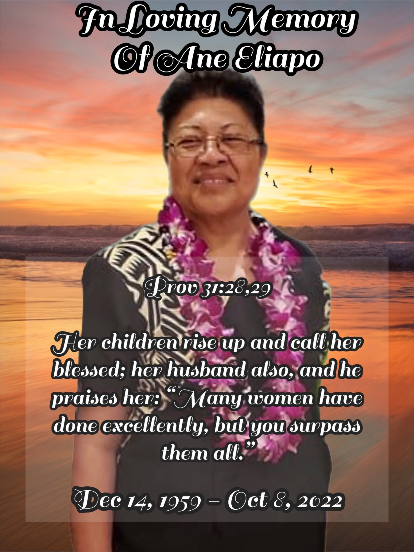 Ane Eliapo Obituary San Jose, CA