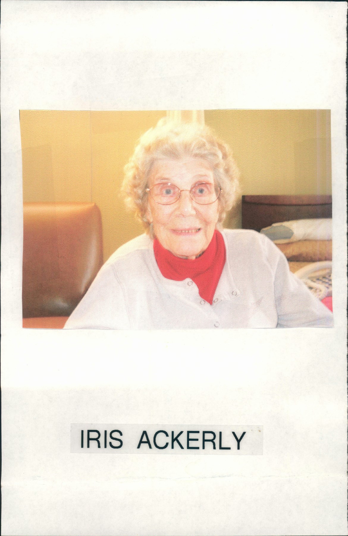 Obituary of Iris Frances Ackerly
