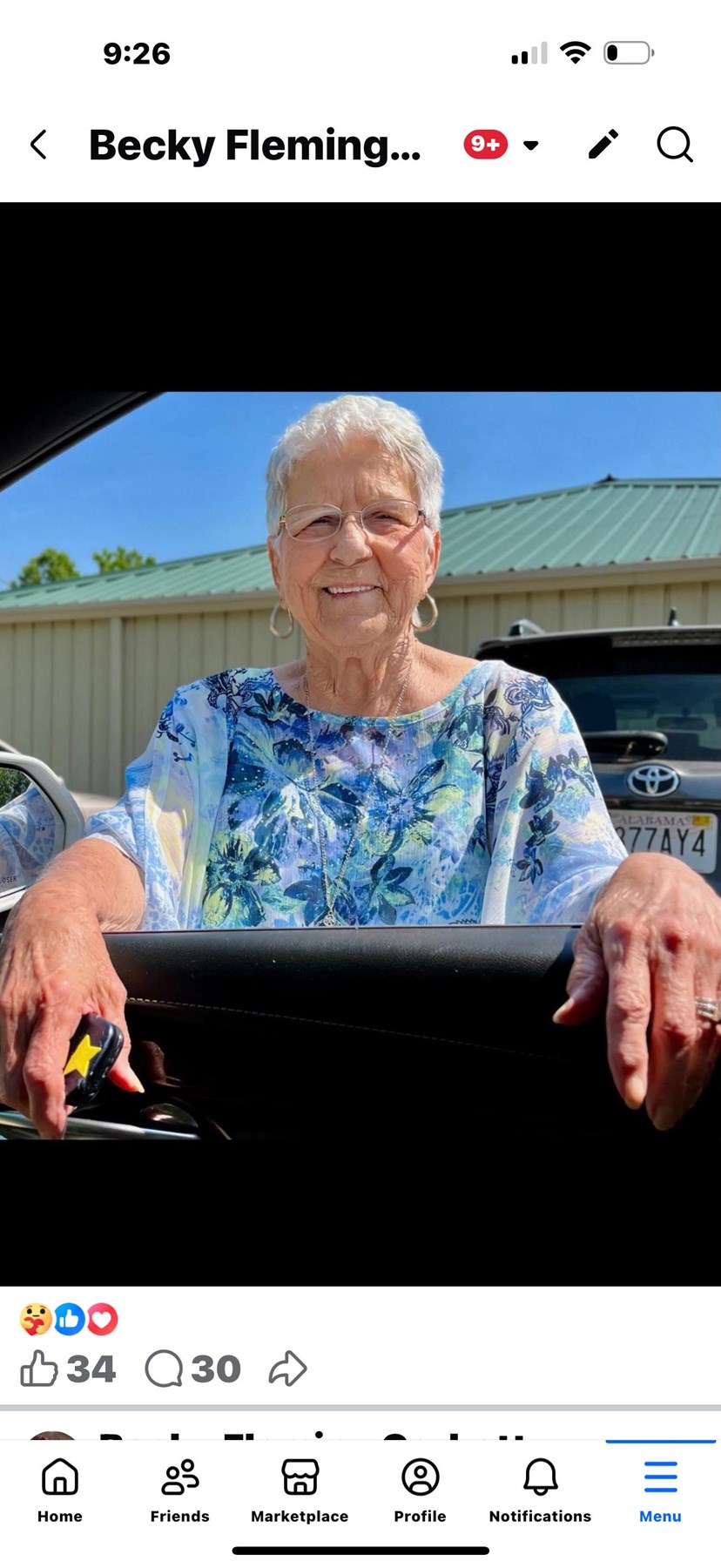 Avis de décès de Wadera Alene Fleming