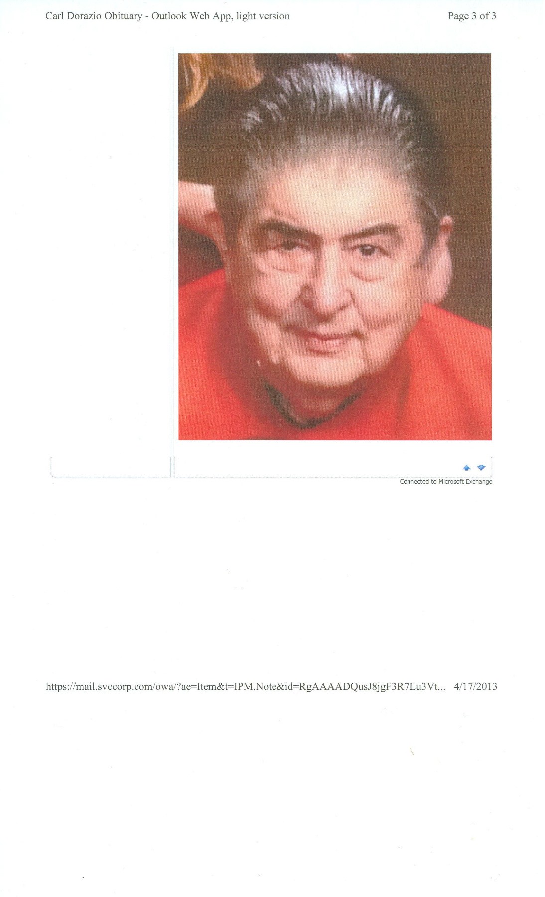 Obituary of Carlo A. Dorazio