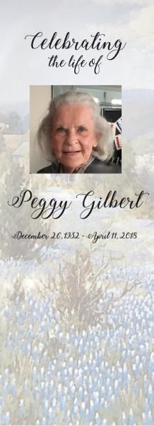 Obituary of Peggy Ruth Gilbert