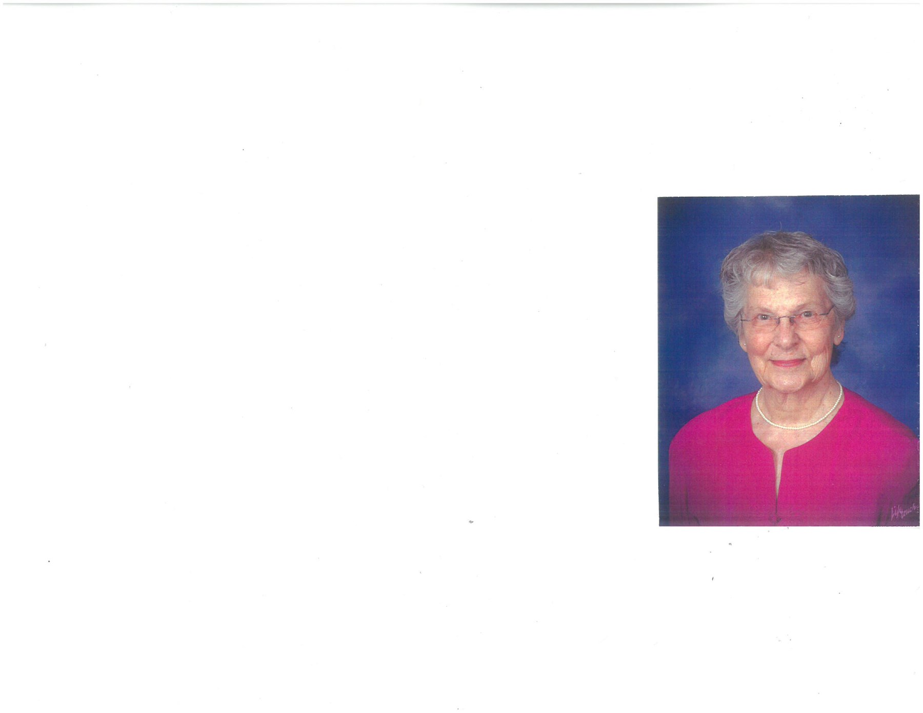 Obituary of Mary Priscilla Thompson