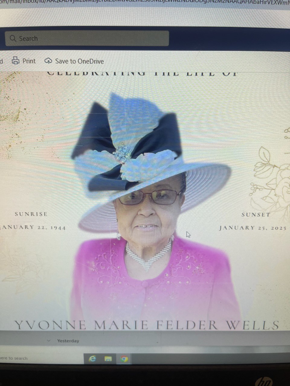 Obituary of Mother Yvonne Marie Wells