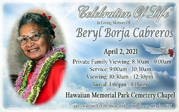 Obituary of Beryl Borja Cabreros