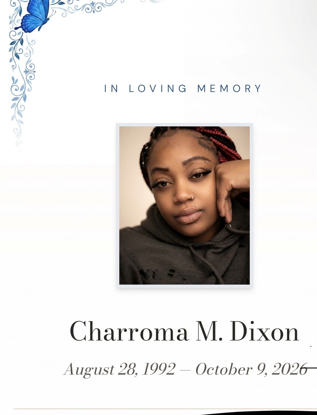 Obituary of Charroma Monique Dixon