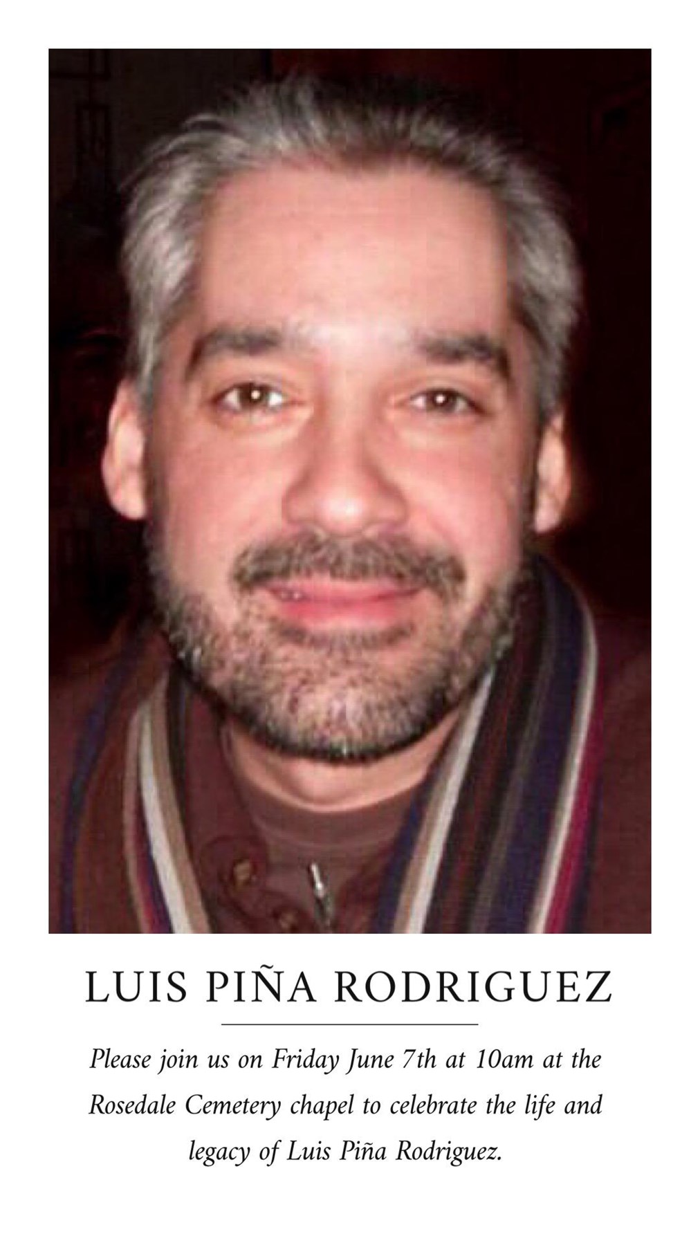 Obituary of Luis Rodriguez