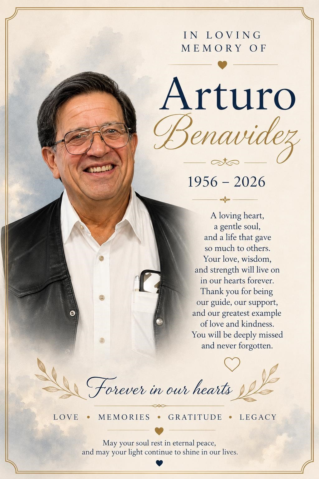 Obituary of Arturo Benavidez