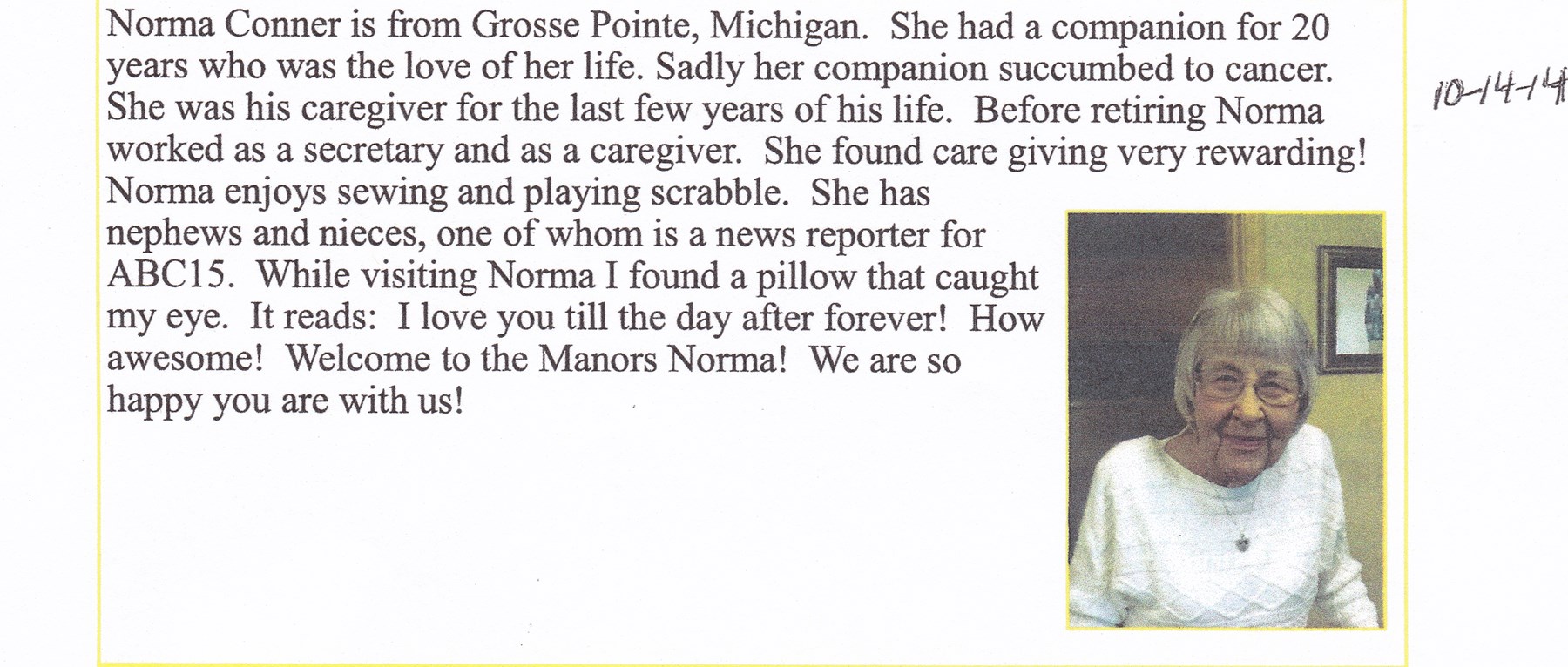 Obituary of Norma Elizabeth Conner