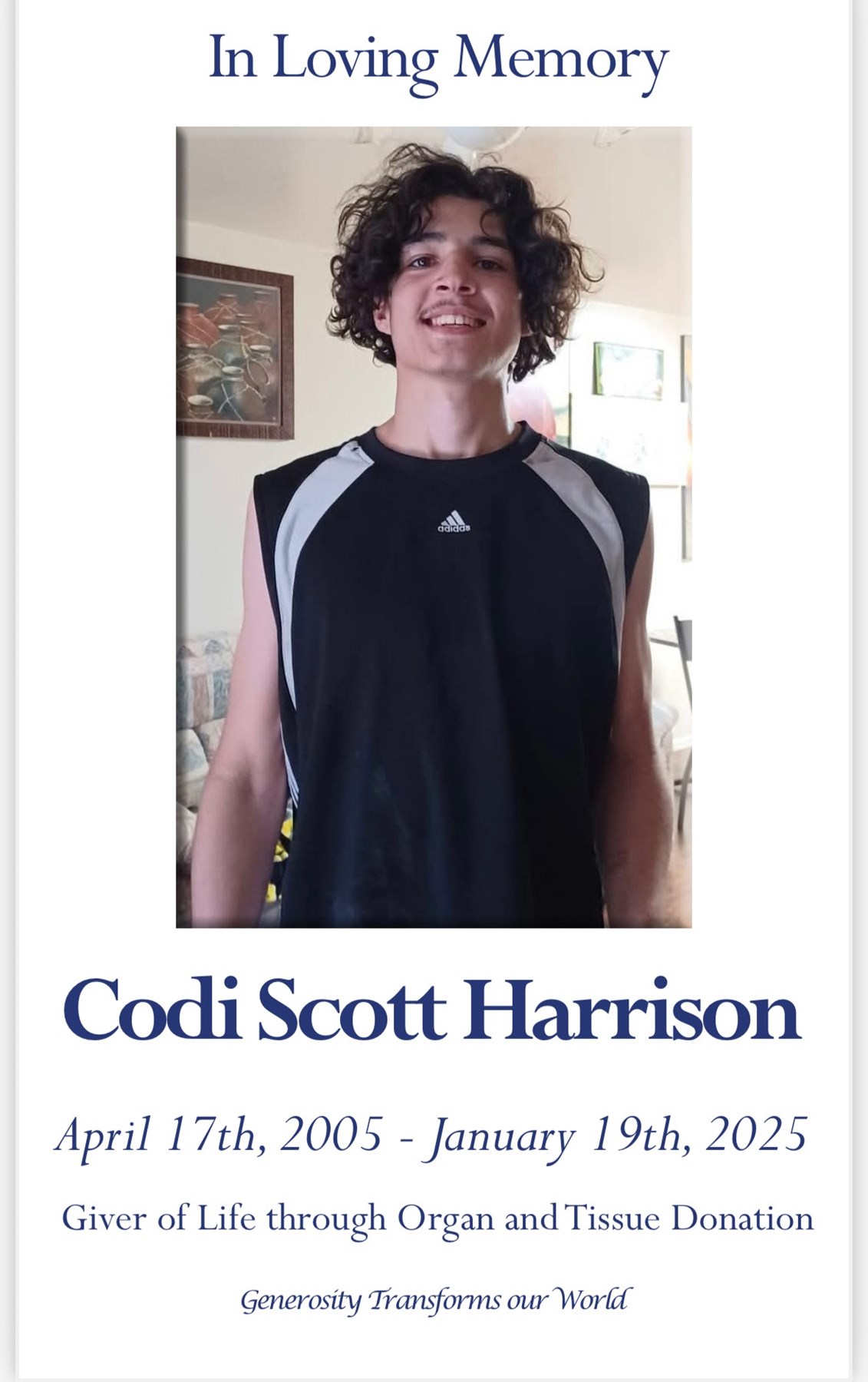 Obituary of Codi Scott Harrison