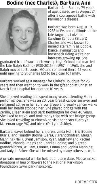 Obituary of Barbara Ann Bodine