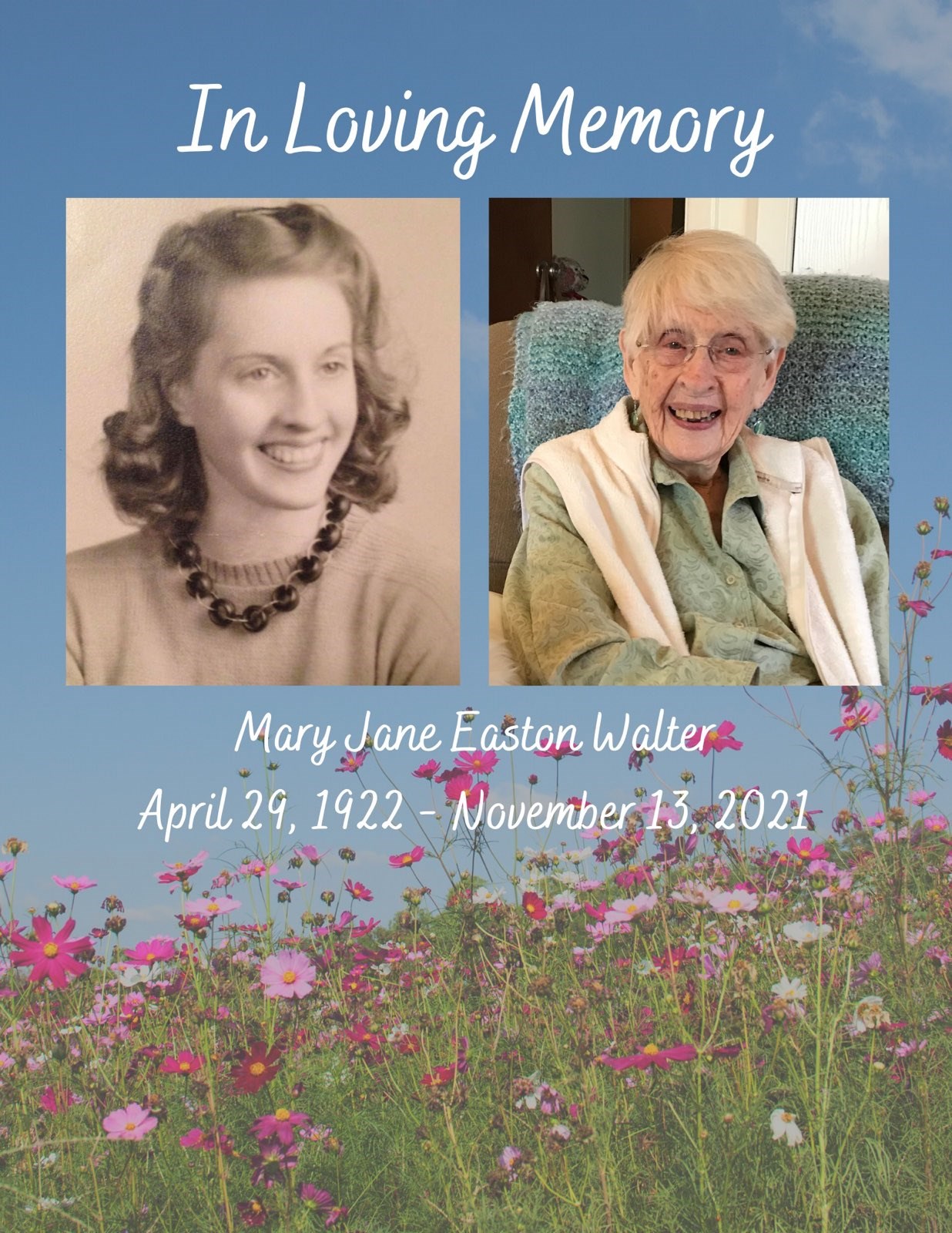 Obituary of Mary Jane Walter