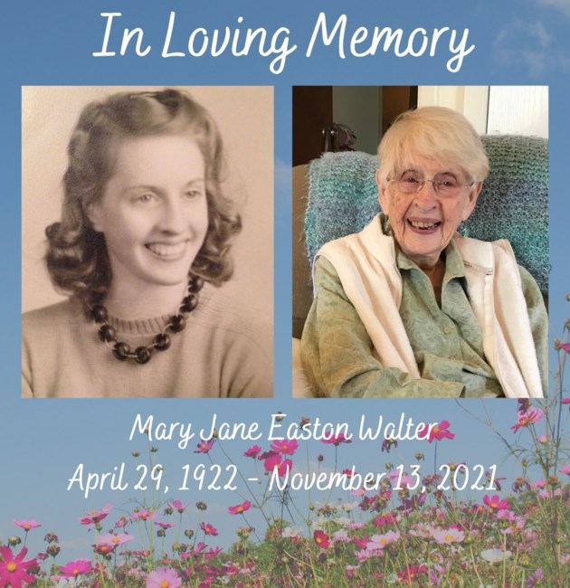 Obituary of Mary Jane Walter