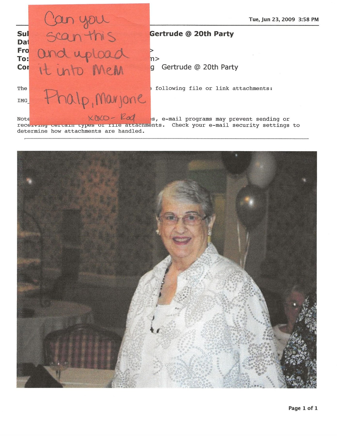 Obituary of Gertrude Bell Phalp