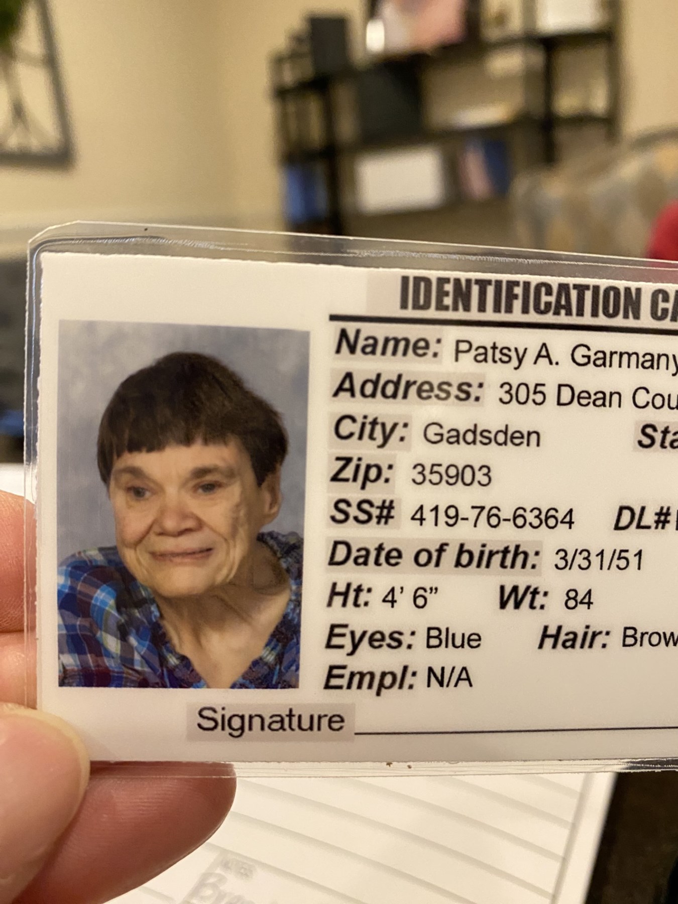 Obituary of Patsy Ann Garmany