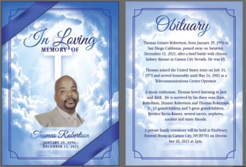 Avis de décès de Thomas Grimes Robertson