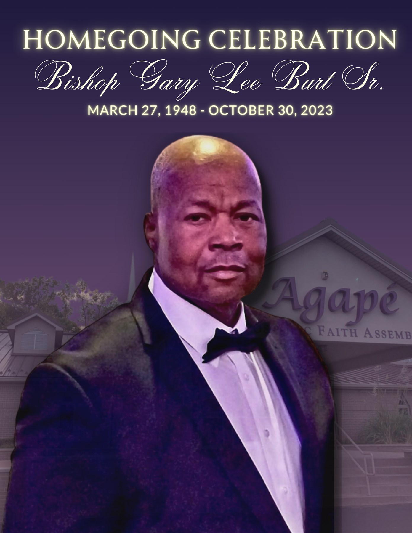 Avis de décès de Bishop Gary Lee Burt Sr.